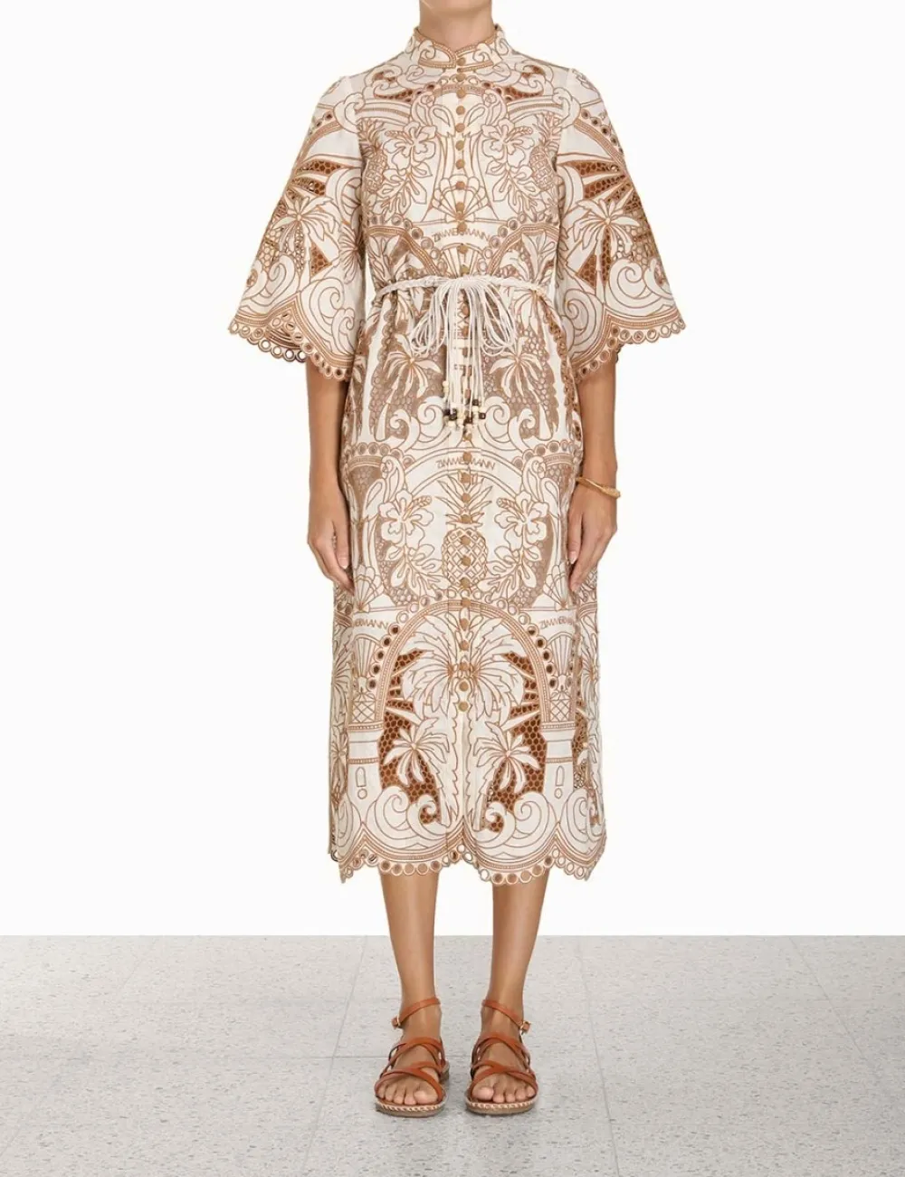 ZIMMERMANN Clothing<Ginger Embroidered Shirt Dress