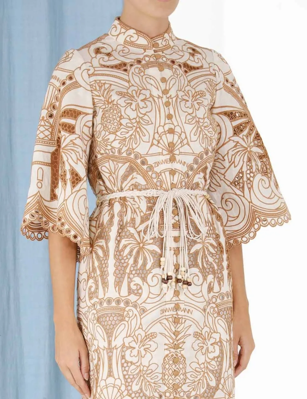 ZIMMERMANN Clothing<Ginger Embroidered Shirt Dress