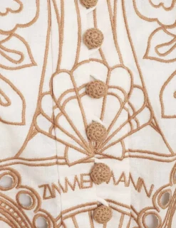 ZIMMERMANN Clothing<Ginger Embroidered Shirt Dress
