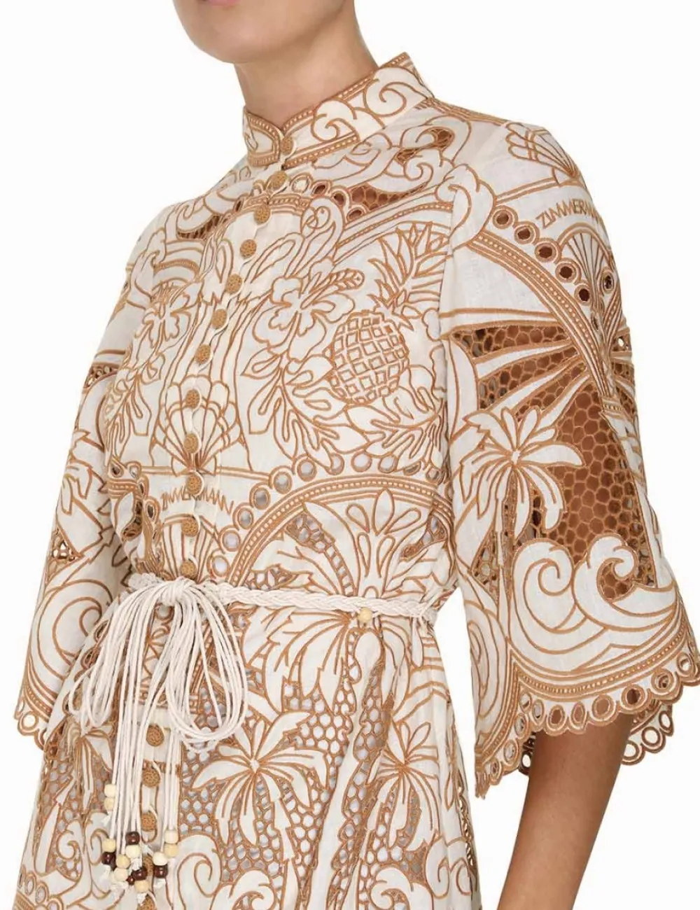 ZIMMERMANN Clothing<Ginger Embroidered Shirt Dress