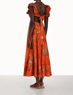 ZIMMERMANN Clothing<Ginger Frill Midi Dress