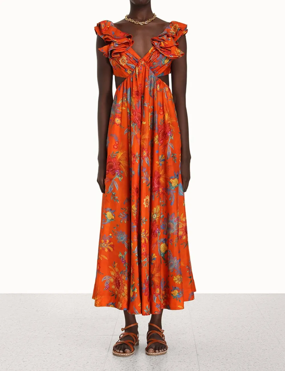 ZIMMERMANN Dresses & Coverups<Ginger Frill Midi Dress