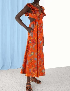 ZIMMERMANN Dresses & Coverups<Ginger Frill Midi Dress