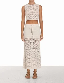 ZIMMERMANN Knitwear<Ginger Hand Crochet Midi Skirt