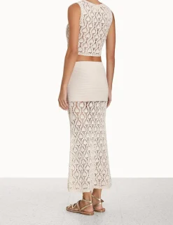 ZIMMERMANN Knitwear<Ginger Hand Crochet Midi Skirt