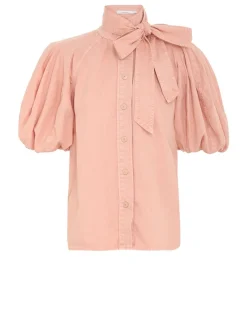 ZIMMERMANN Denim<Ginger Lantern Sleeve Shirt