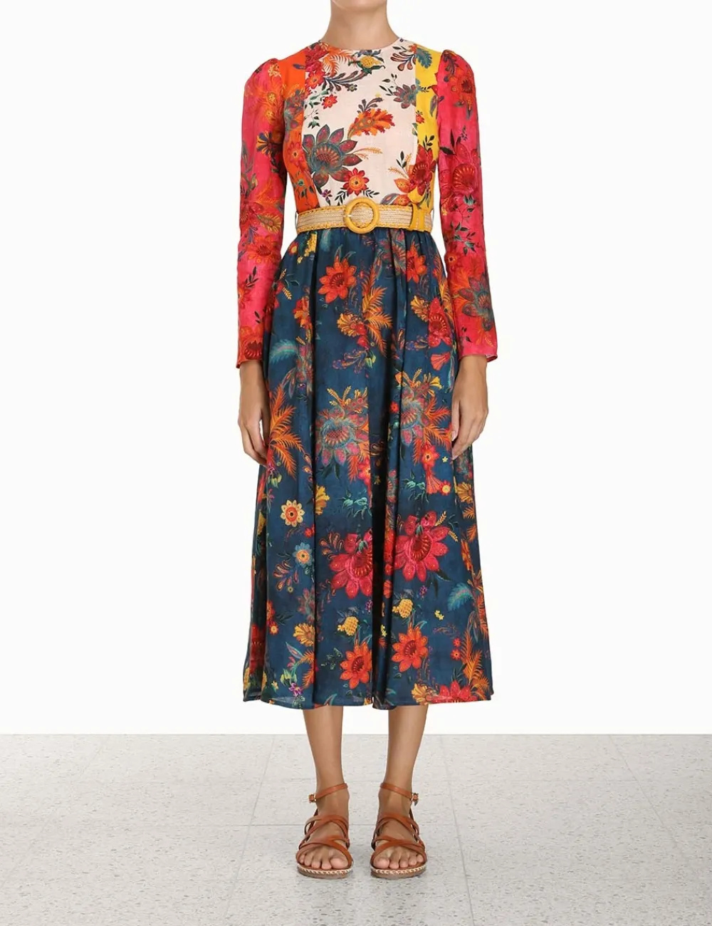 ZIMMERMANN Dresses & Coverups<Ginger Long Sleeve Midi Dress