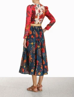 ZIMMERMANN Clothing<Ginger Long Sleeve Midi Dress