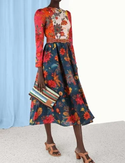 ZIMMERMANN Clothing<Ginger Long Sleeve Midi Dress
