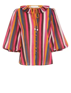 ZIMMERMANN Clothing<Ginger Ruffle Neck Top
