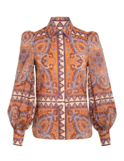 ZIMMERMANN Tops<Halcyon Blouson Blouse