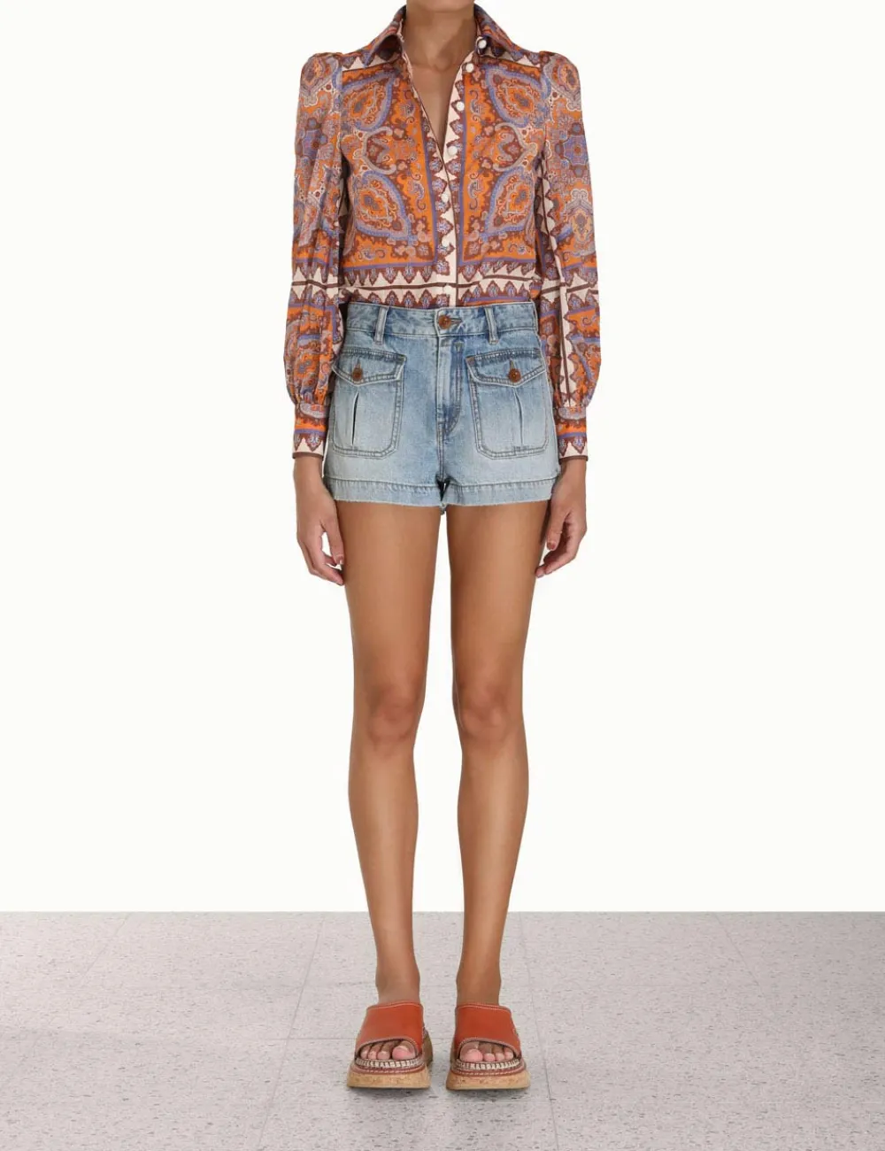 ZIMMERMANN Tops<Halcyon Blouson Blouse