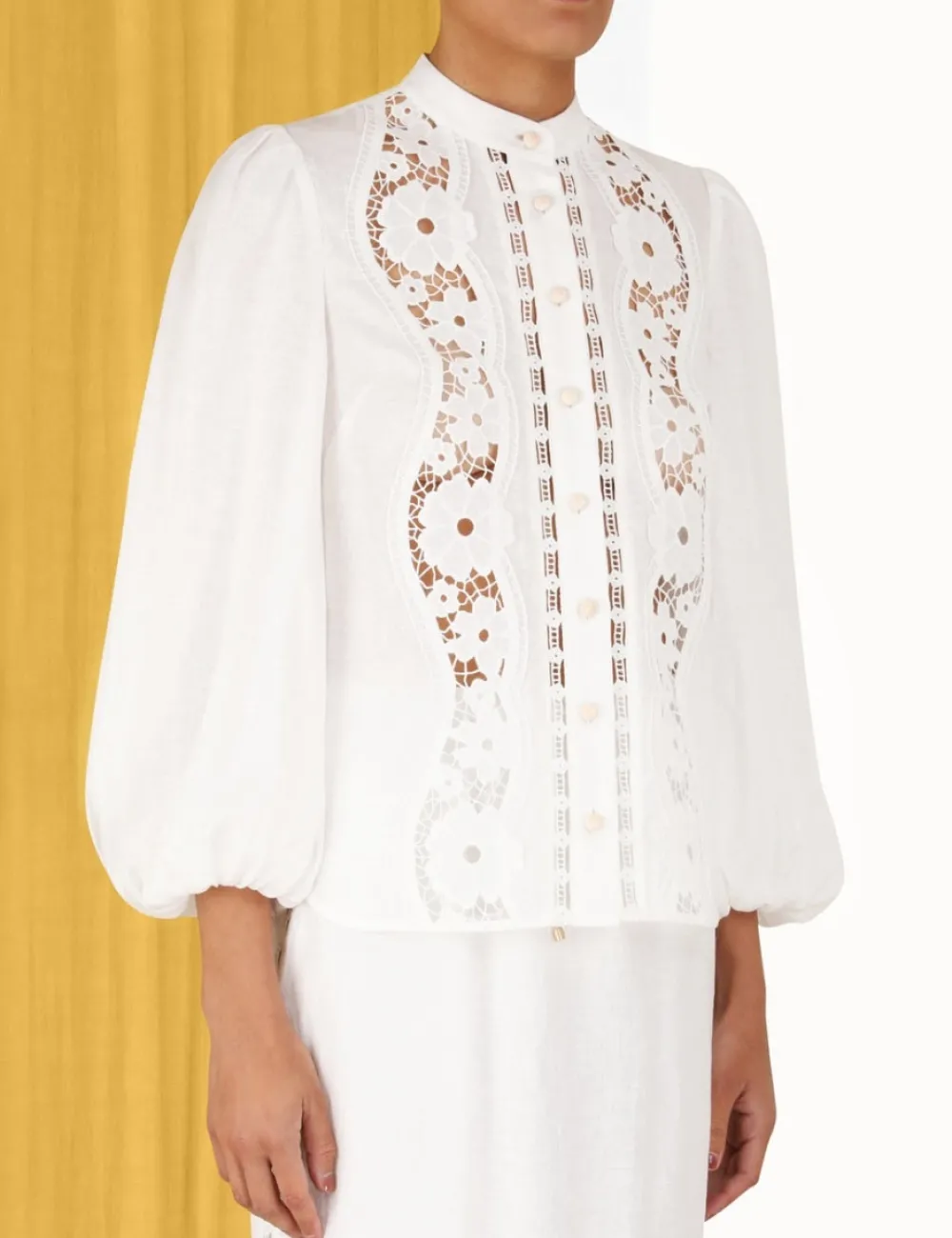 ZIMMERMANN Tops<Halcyon Broderie Shirt