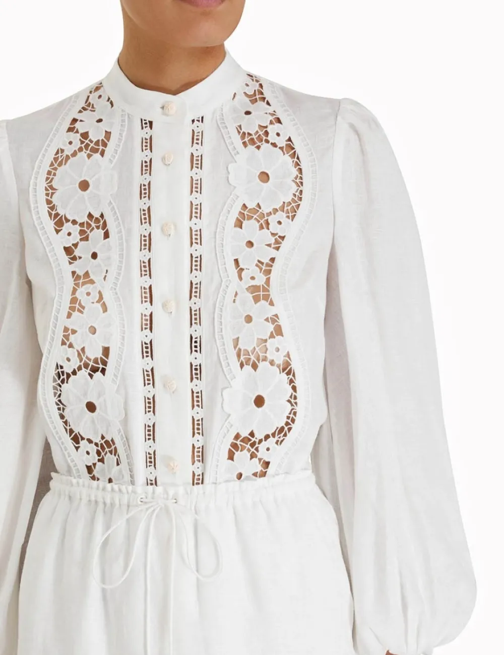 ZIMMERMANN Tops<Halcyon Broderie Shirt