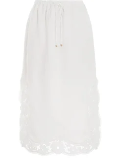 ZIMMERMANN Clothing<Halcyon Broderie Skirt