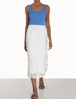 ZIMMERMANN Clothing<Halcyon Broderie Skirt