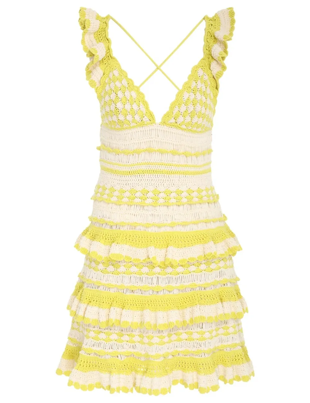 ZIMMERMANN Knitwear<Halcyon Crochet Frill Mini