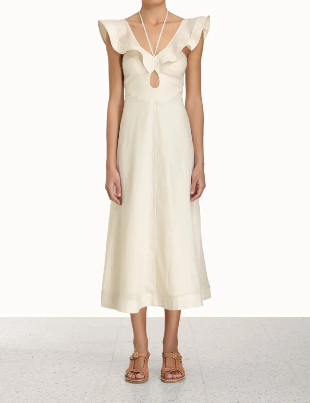 ZIMMERMANN Clothing<Halcyon Flutter Midi Dress