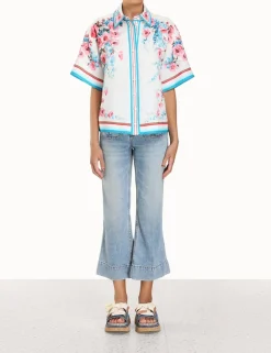 ZIMMERMANN Tops<Halcyon Oversized Shirt