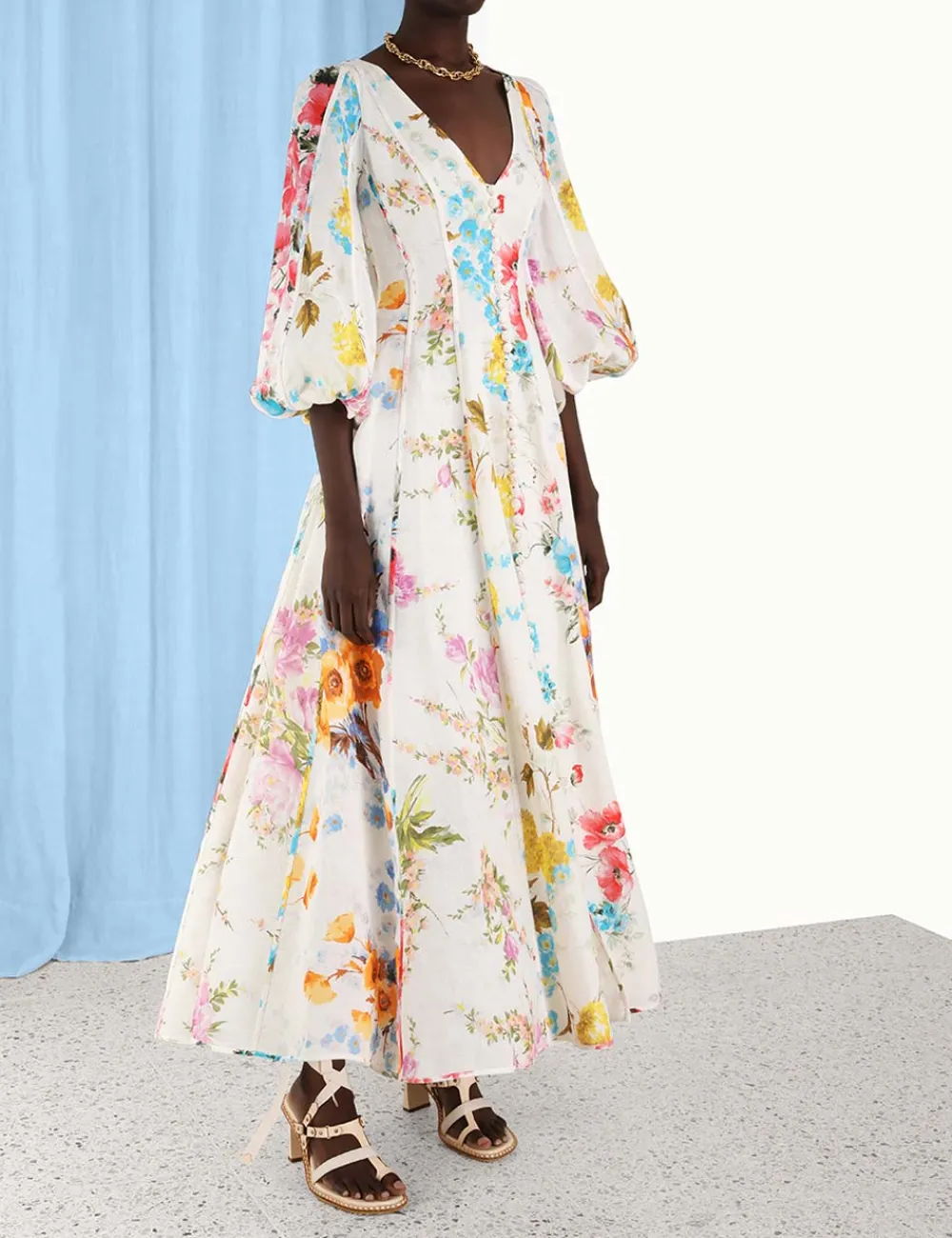 ZIMMERMANN Dresses & Coverups<Halcyon Panelled Maxi Dress