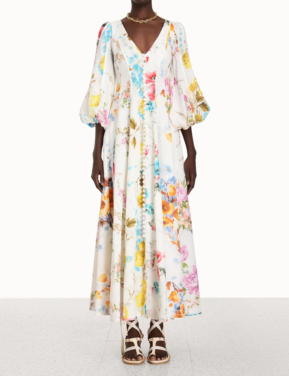 ZIMMERMANN Dresses & Coverups<Halcyon Panelled Maxi Dress