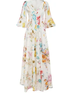 ZIMMERMANN Clothing<Halcyon Panelled Maxi Dress