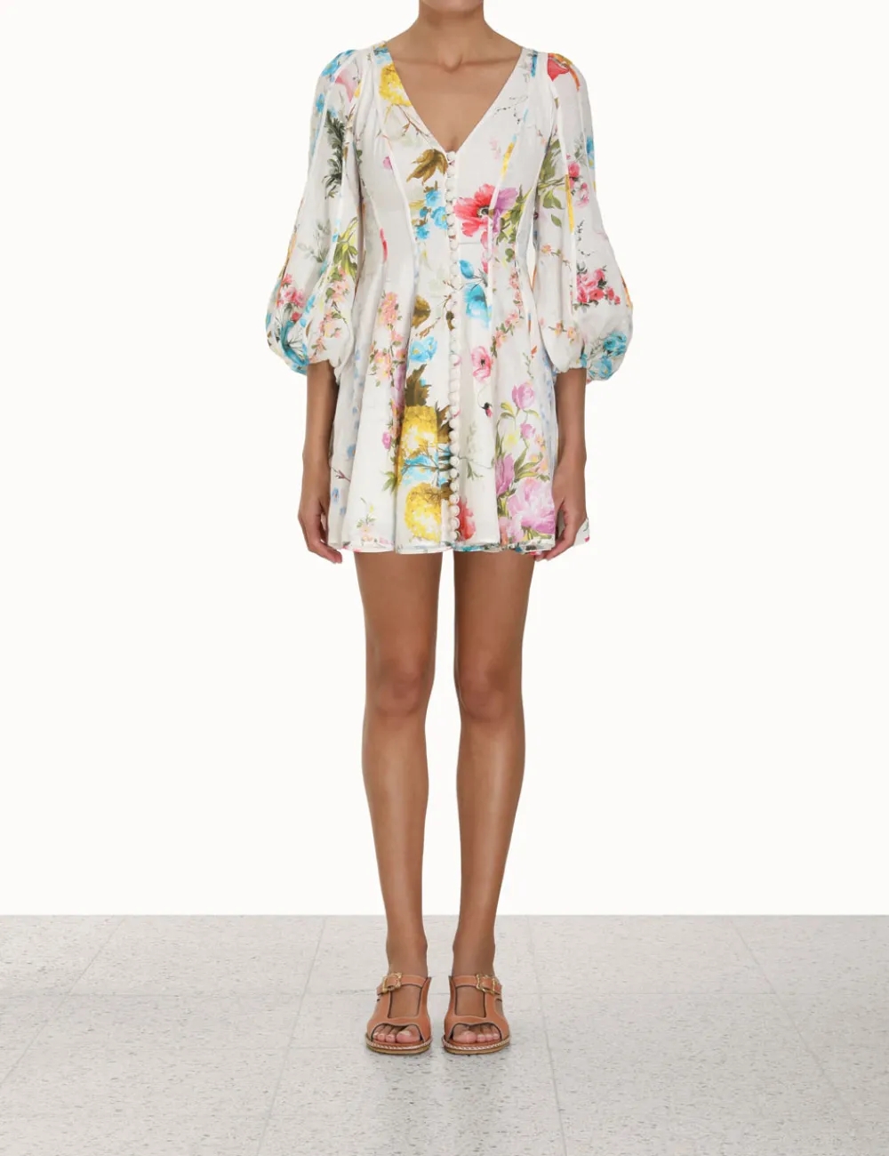 ZIMMERMANN Clothing<Halcyon Panelled Mini Dress