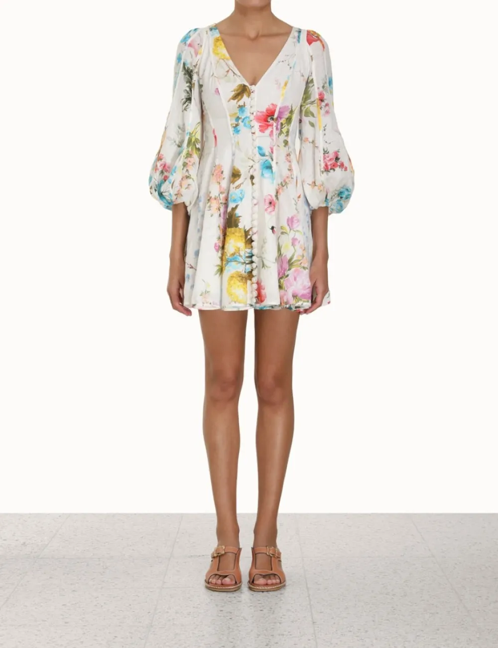 ZIMMERMANN Clothing<Halcyon Panelled Mini Dress
