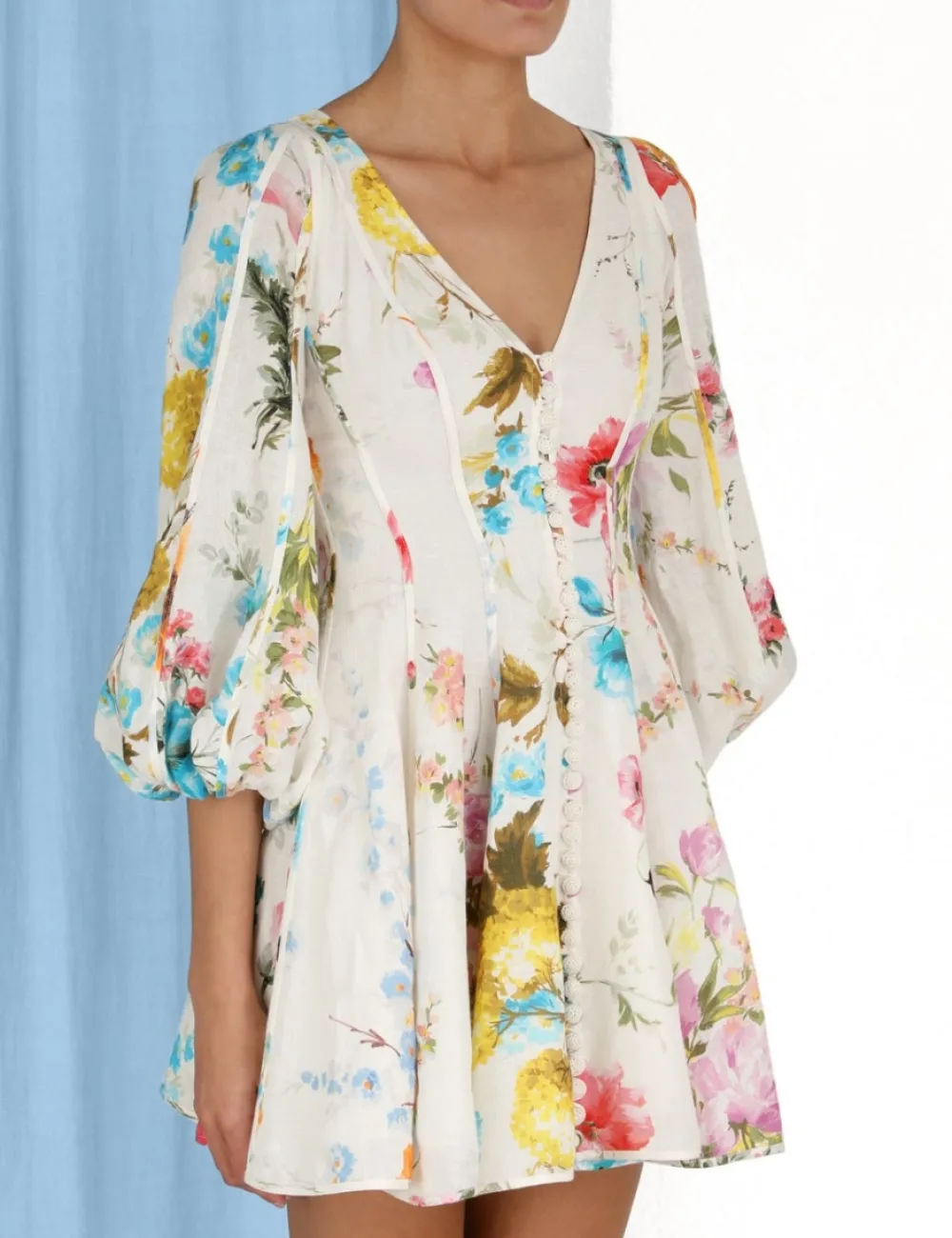 ZIMMERMANN Clothing<Halcyon Panelled Mini Dress