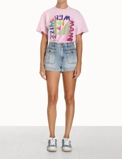 ZIMMERMANN Tops<Halcyon Relaxed Tee