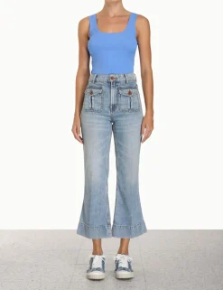ZIMMERMANN Tops<Halcyon Scoop Neck Tank