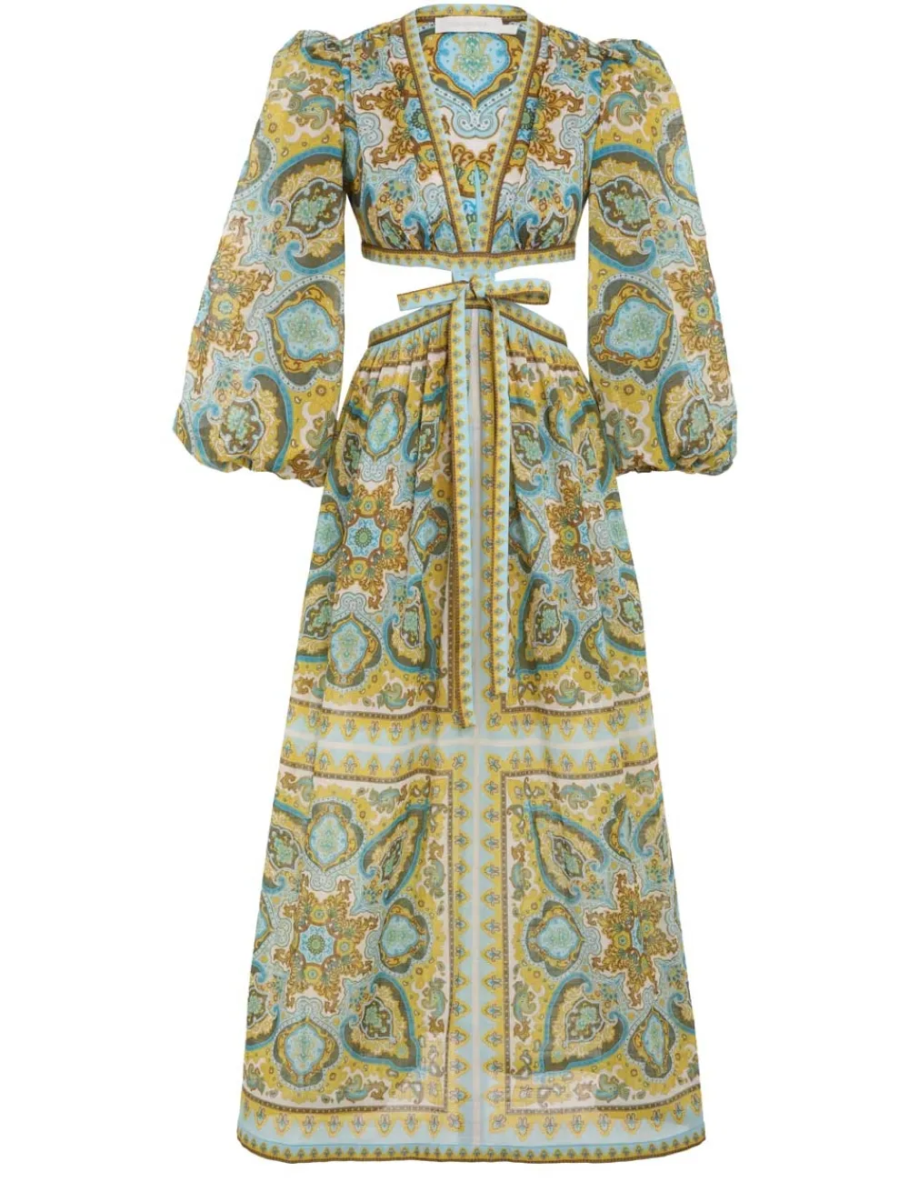 ZIMMERMANN Dresses & Coverups<Halcyon Tie Front Midi Dress