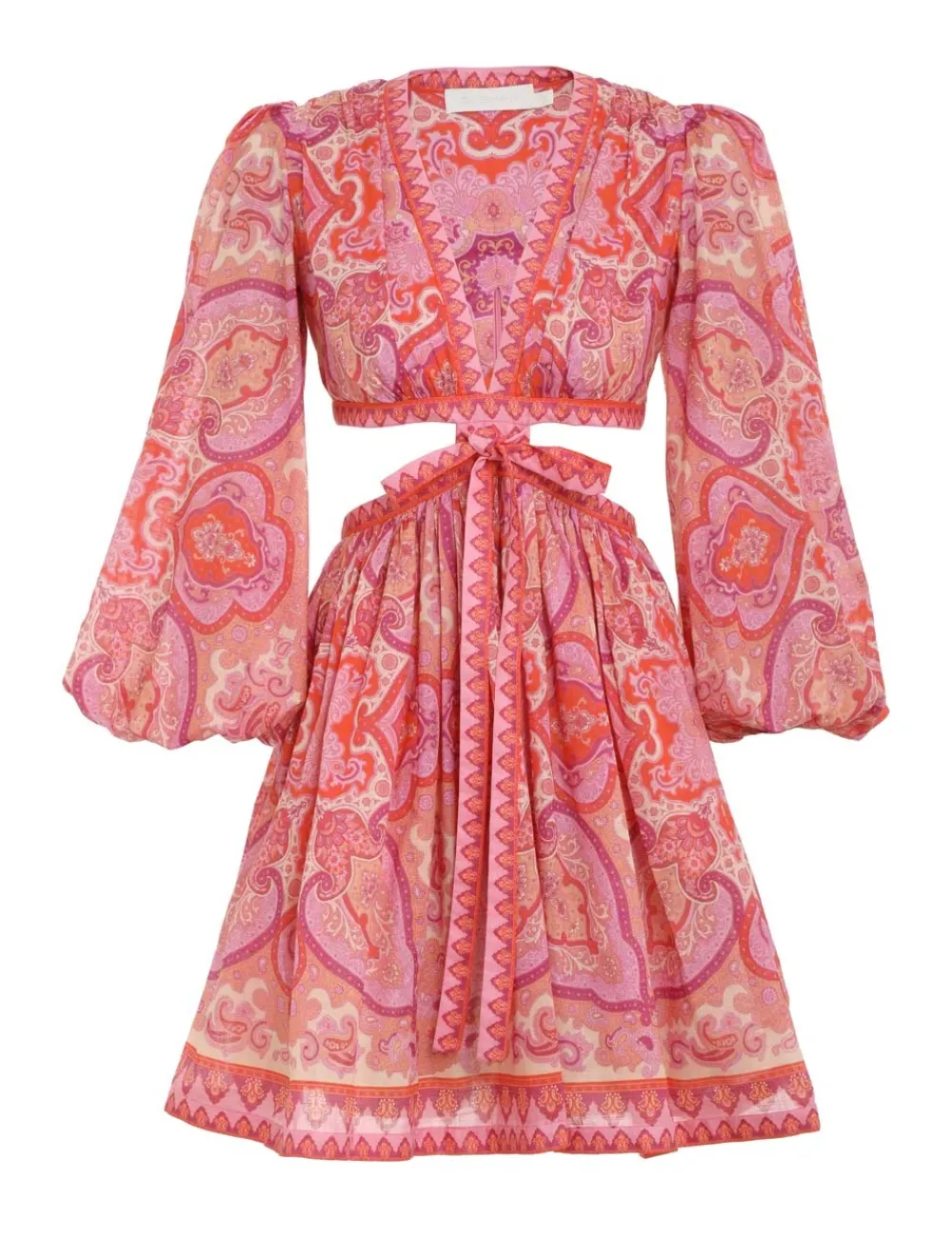 ZIMMERMANN Clothing<Halcyon Tie Front Mini Dress