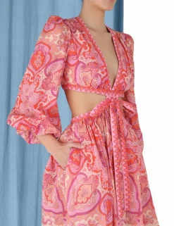 ZIMMERMANN Clothing<Halcyon Tie Front Mini Dress