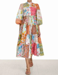 ZIMMERMANN Clothing<Halcyon Tiered Midi Dress