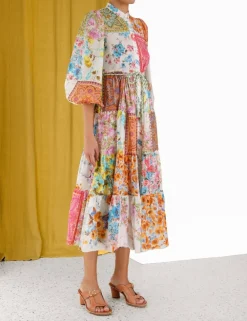 ZIMMERMANN Clothing<Halcyon Tiered Midi Dress
