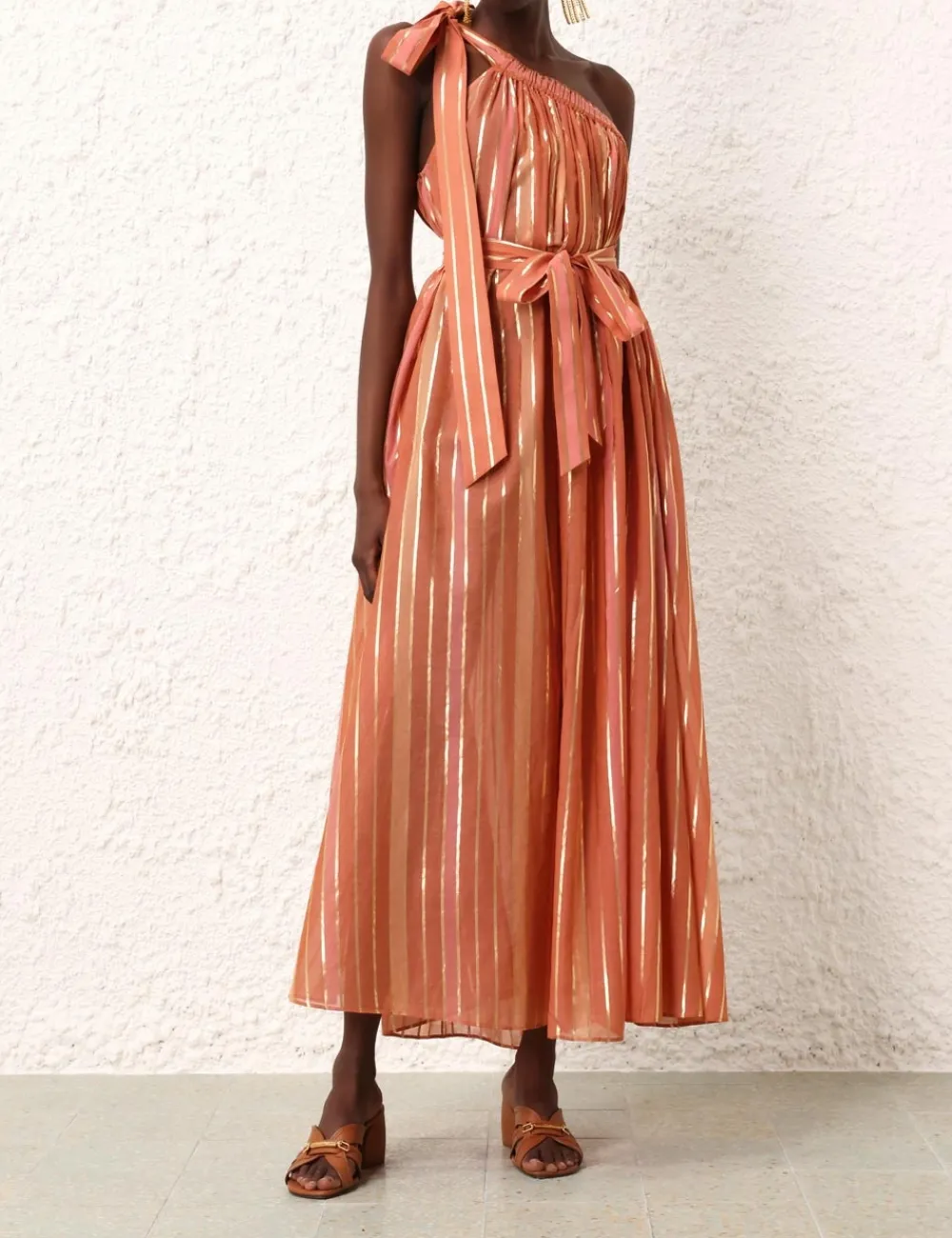 ZIMMERMANN Clothing<Junie Asymmetric Midi Dress