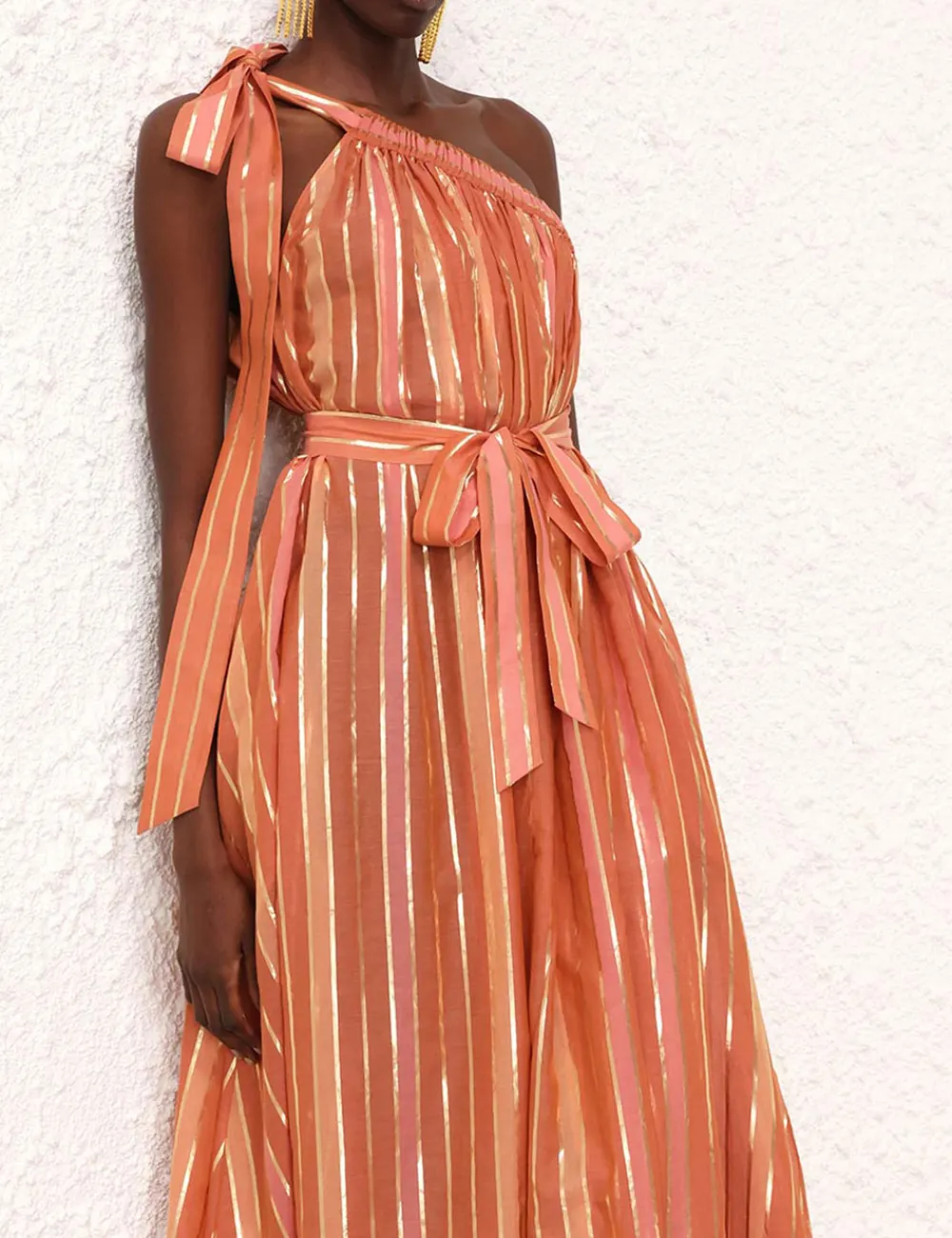 ZIMMERMANN Clothing<Junie Asymmetric Midi Dress