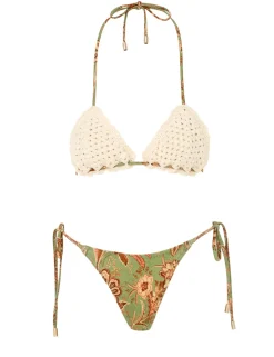 ZIMMERMANN Bikinis<Junie Chevron Crochet Bikini