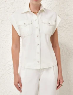 ZIMMERMANN Clothing<Junie Denim Utility Shirt