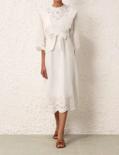 ZIMMERMANN Clothing<Junie Embroidered Midi Dress