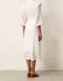 ZIMMERMANN Clothing<Junie Embroidered Midi Dress