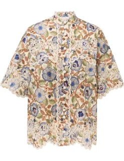 ZIMMERMANN Tops<Junie Embroidered Shirt