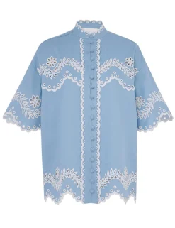 ZIMMERMANN Tops<Junie Embroidered Shirt