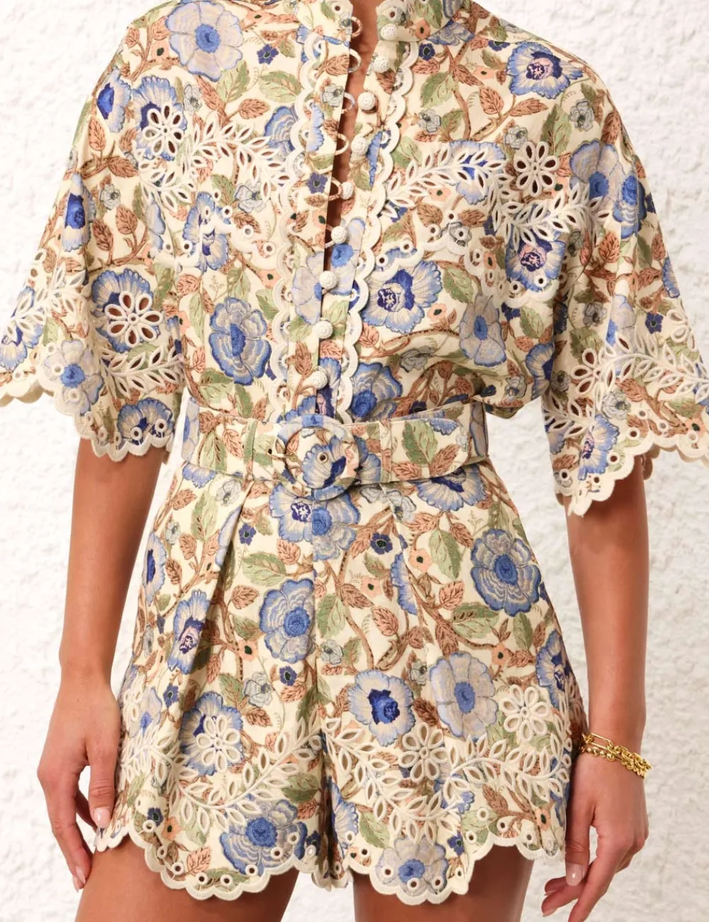 ZIMMERMANN Clothing<Junie Embroidered Short