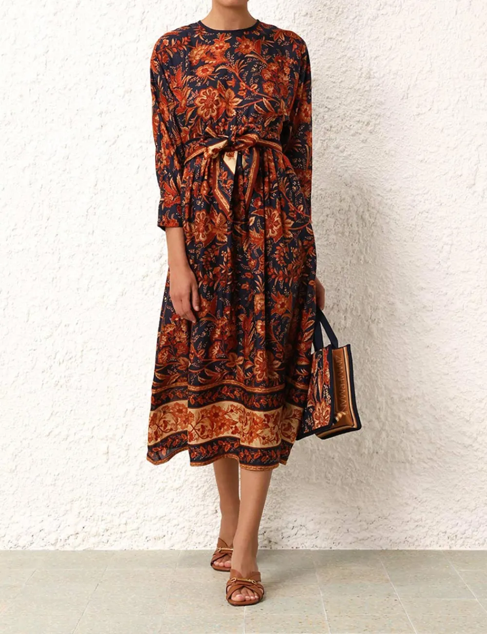 ZIMMERMANN Clothing<Junie Long Sleeve Midi Dress