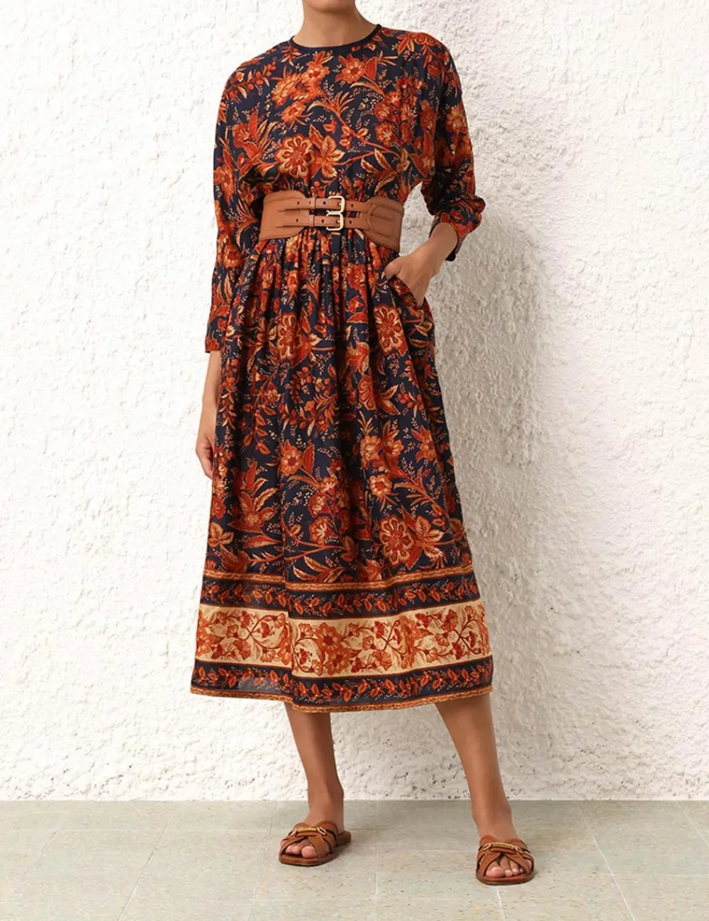 ZIMMERMANN Clothing<Junie Long Sleeve Midi Dress