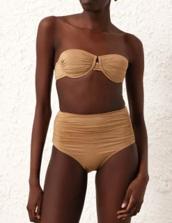 ZIMMERMANN Bikinis<Junie Lurex Gathered Bikini
