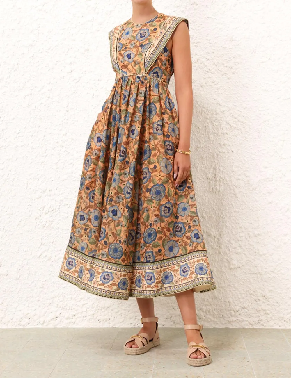 ZIMMERMANN Clothing<Junie Spliced Midi Dress