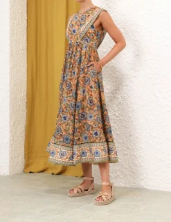 ZIMMERMANN Clothing<Junie Spliced Midi Dress